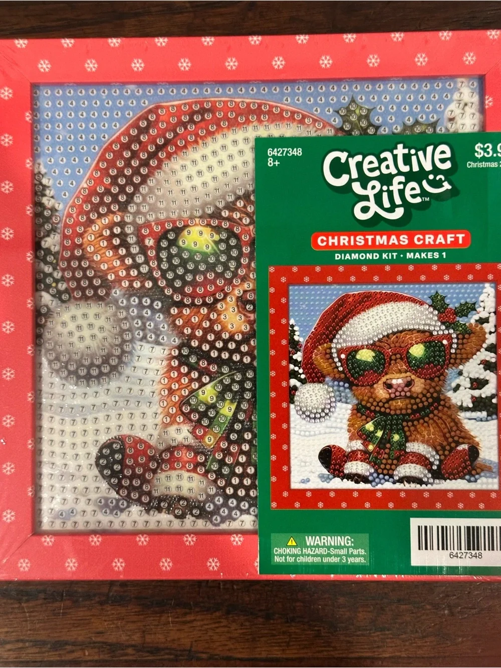 Creative Life Christmas Highland Cow Diamond Art Painting Craft Kit